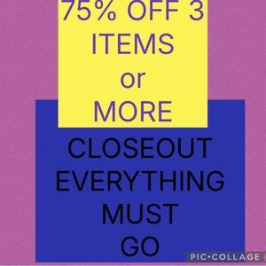 Store Closing Sale Banner - Yellow and Blue Promotional Signage